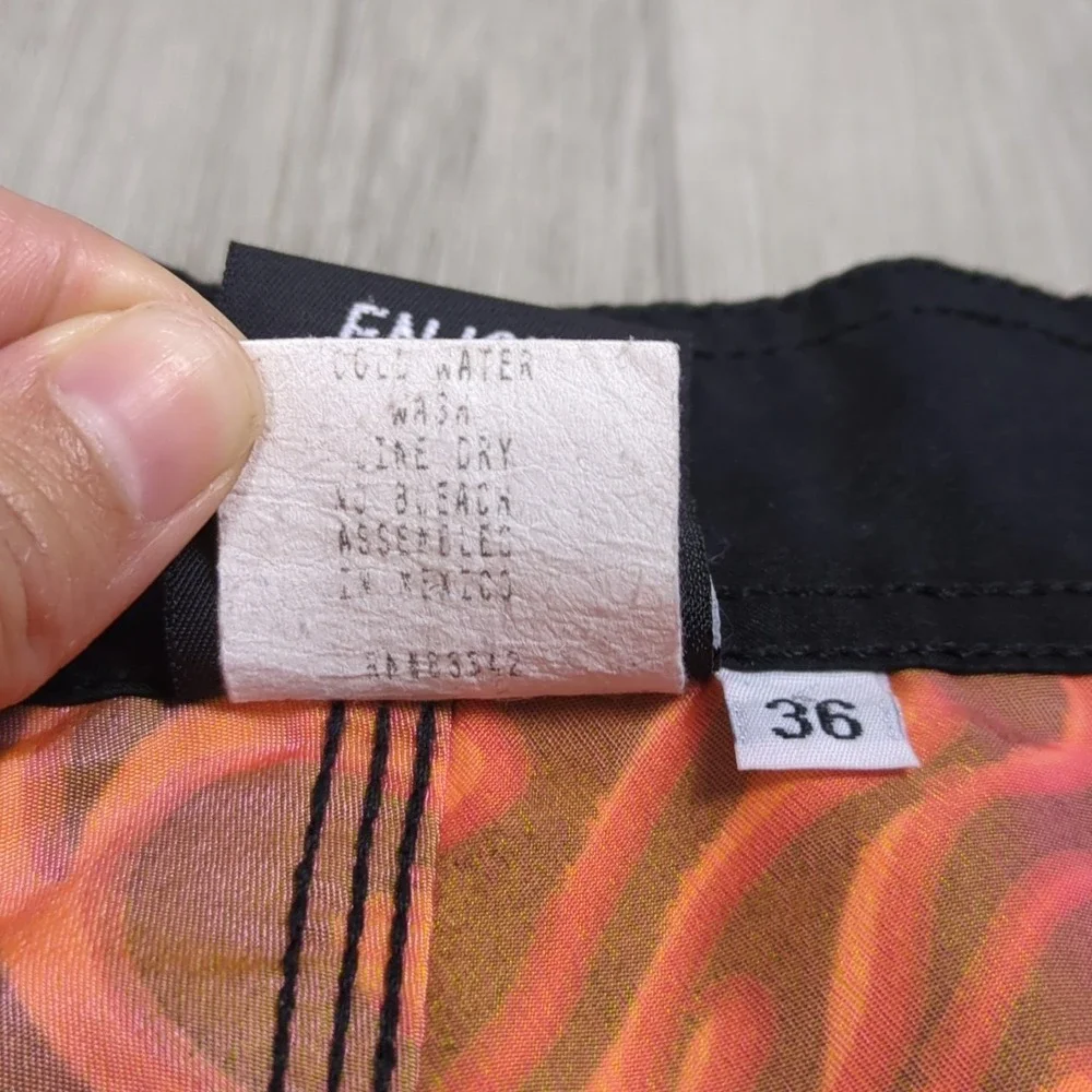 Hawaiian Island Creations Board Shorts Mens 36 Orange Tribal Flames 10